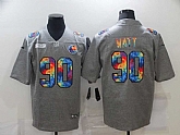 Nike Steelers 90 T.J. Watt Gray Vapor Untouchable Rainbow Limited Jersey Dzhi,baseball caps,new era cap wholesale,wholesale hats
